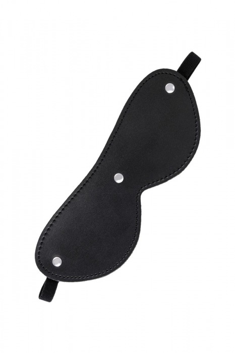 Черная кожаная маска Anonymo с мягким подкладом - ToyFa - купить с доставкой в Челябинске