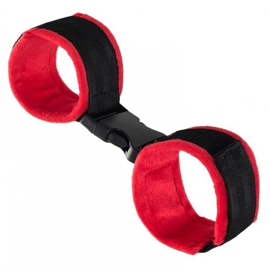 Красно-черные велюровые оковы Anonymo - ToyFa - купить с доставкой в Челябинске