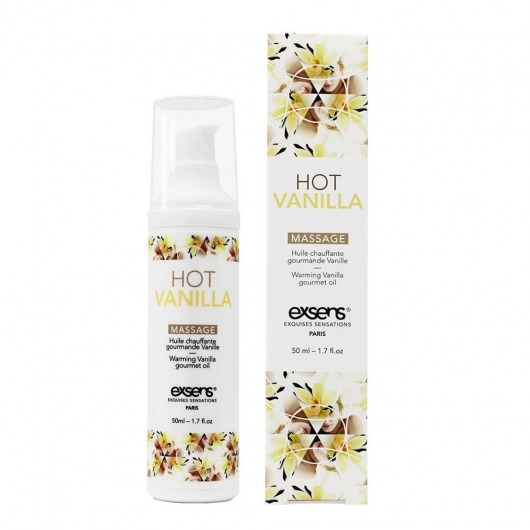 Разогревающее массажное масло с ароматом ванили Gourmet Hot Vanilla - 50 мл. - Exsens - купить с доставкой в Челябинске