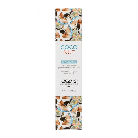 Разогревающее массажное масло с ароматом кокоса Gourmet Coconut - 50 мл. - Exsens - купить с доставкой в Челябинске