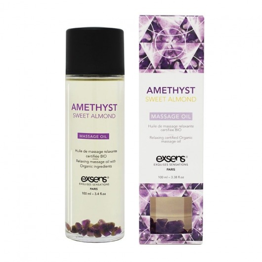 Органическое массажное масло AMETHYST SWEET ALMOND - 100 мл. - Exsens - купить с доставкой в Челябинске
