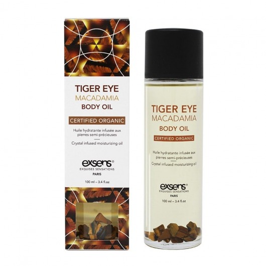 Органическое массажное масло TIGER EYE MACADAMIA - 100 мл. - Exsens - купить с доставкой в Челябинске
