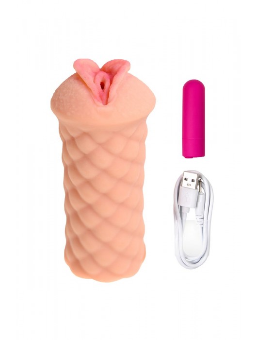 Телесный мастурбатор-вагина Elegance.002 с вибрацией - KOKOS - в Челябинске купить с доставкой