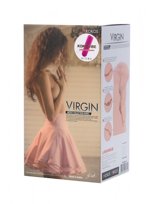 Мастурбатор-вагина Virgin с вибрацией - KOKOS - в Челябинске купить с доставкой