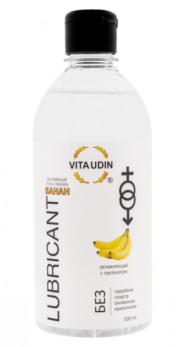 Интимный гель-смазка на водной основе VITA UDIN с ароматом банана - 500 мл. - VITA UDIN - купить с доставкой в Челябинске