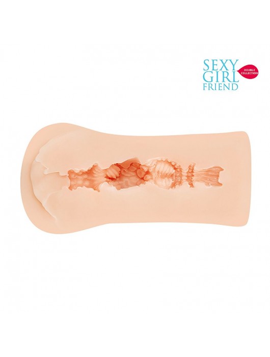 Телесный мастурбатор-вагина со складками на входе - Bior toys - в Челябинске купить с доставкой