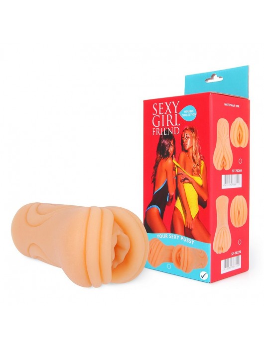 Телесный мастурбатор-вагина со складками на входе - Bior toys - в Челябинске купить с доставкой