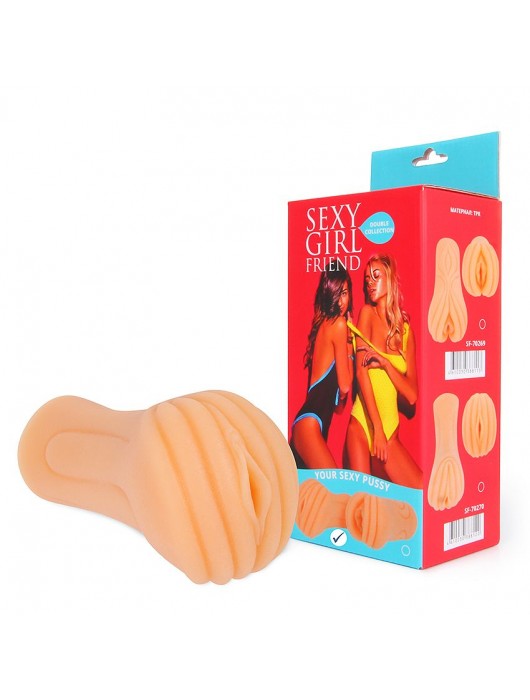 Телесный мастурбатор-вагина с рельефным тоннелем - Bior toys - в Челябинске купить с доставкой