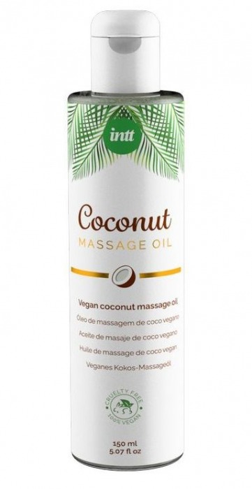 Массажное масло Vegan Coconut - 150 мл. - INTT - купить с доставкой в Челябинске