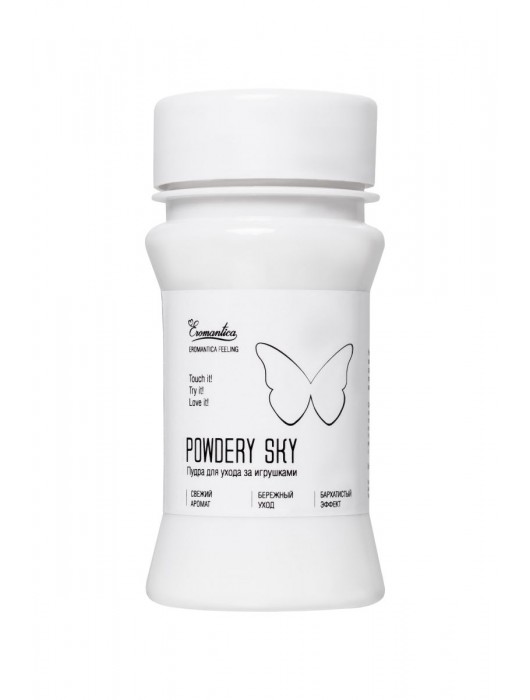 Пудра для ухода за игрушками Powdery Sky с ароматом мяты - 40 гр. - Eromantica - купить с доставкой в Челябинске
