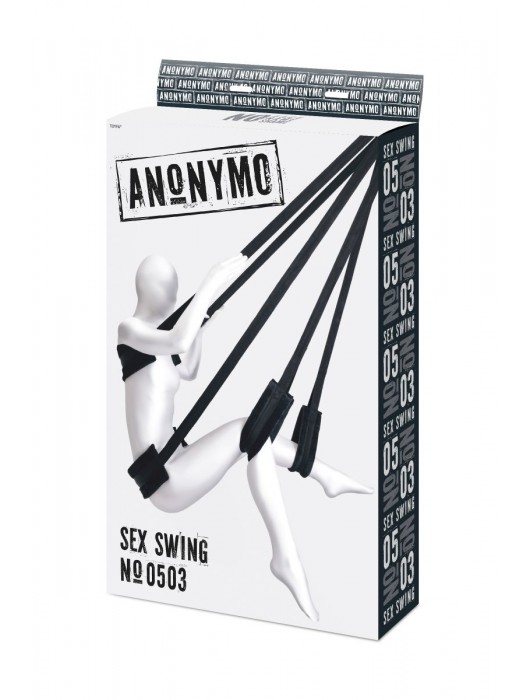 Черные секс-качели Anonymo №0503 - ToyFa - купить с доставкой в Челябинске
