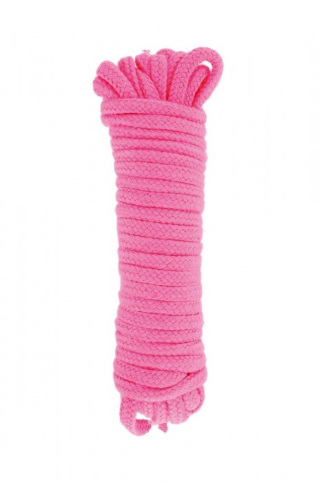 Розовая веревка для связывания Sweet Caress Rope - 10 метров - Sweet Caress - купить с доставкой в Челябинске