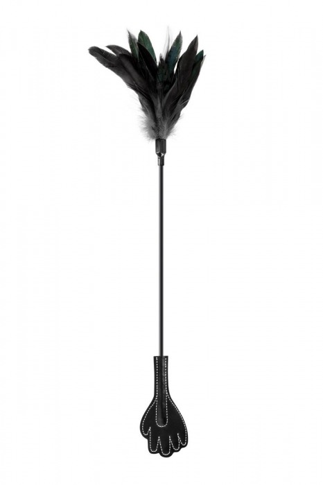 Двусторонний стек-щекоталка Sweet Caress Feather Whip - 58 см. - Sweet Caress - купить с доставкой в Челябинске