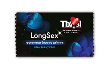 Пролонгирующий крем LongSex в одноразовой упаковке - 1,5 гр. - Биоритм - купить с доставкой в Челябинске