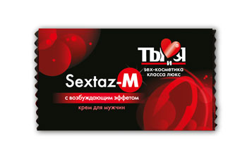 Возбуждающий крем Sextaz-M для мужчин в одноразовой упаковке - 1,5 гр. - Биоритм - купить с доставкой в Челябинске