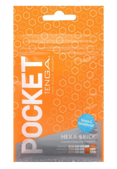 Карманный мастурбатор HEXA-BRICK - Tenga - в Челябинске купить с доставкой