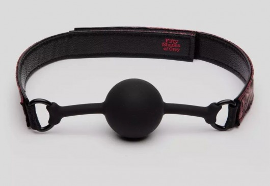 Кляп-шар на двусторонних ремешках Reversible Silicone Ball Gag - Fifty Shades of Grey - купить с доставкой в Челябинске