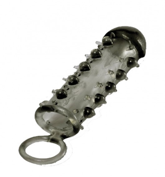 Дымчатая стимулирующая насадка с закрытой головкой SAMURAI PENIS SLEEVE BLACK - 14,5 см. - NMC - в Челябинске купить с доставкой