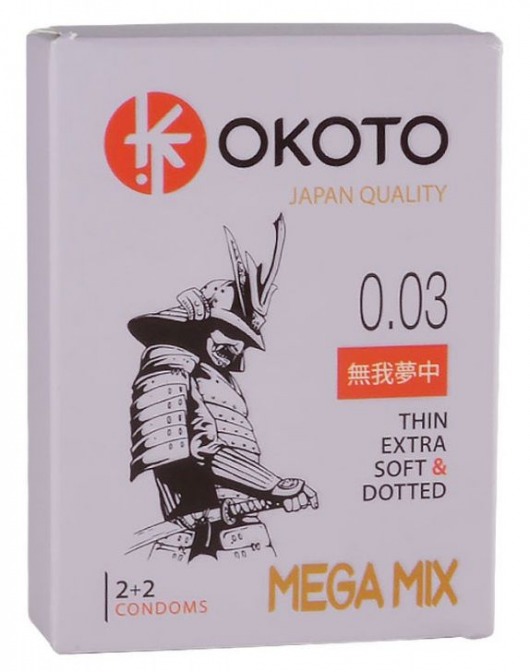 Набор из 4 презервативов OKOTO MegaMIX - Sitabella - купить с доставкой в Челябинске