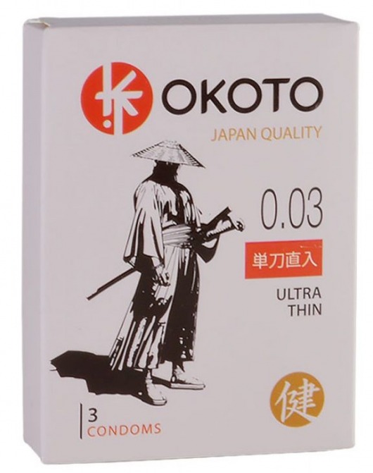 Ультратонкие презервативы OKOTO Ultra Thin - 3 шт. - Sitabella - купить с доставкой в Челябинске