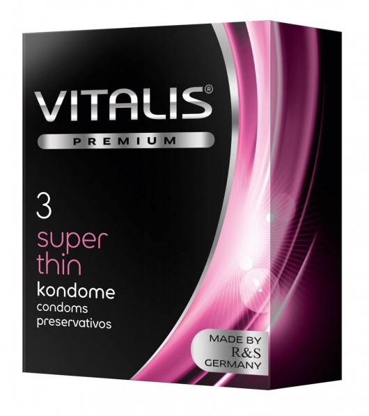Ультратонкие презервативы VITALIS PREMIUM super thin - 3 шт. - Vitalis - купить с доставкой в Челябинске