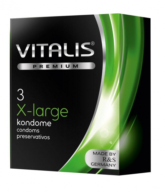Презервативы увеличенного размера VITALIS PREMIUM x-large - 3 шт. - Vitalis - купить с доставкой в Челябинске