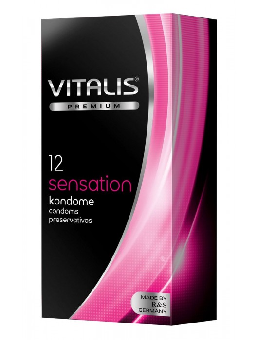 Презервативы VITALIS PREMIUM sensation с пупырышками и кольцами - 12 шт. - Vitalis - купить с доставкой в Челябинске