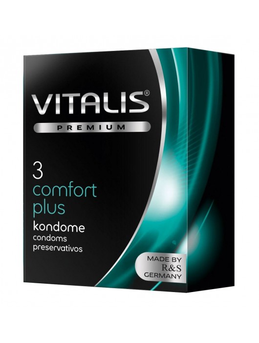 Контурные презервативы VITALIS PREMIUM comfort plus - 3 шт. - Vitalis - купить с доставкой в Челябинске