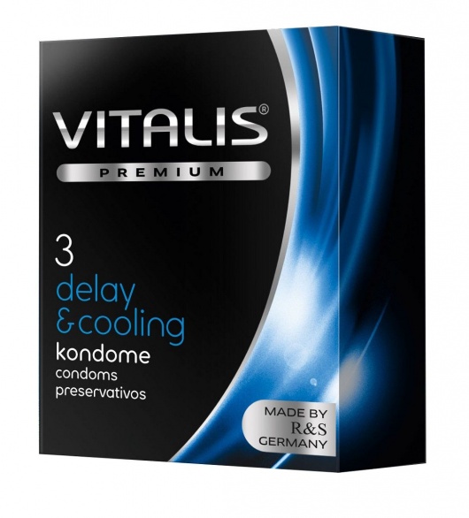 Презервативы VITALIS PREMIUM delay   cooling с охлаждающим эффектом - 3 шт. - Vitalis - купить с доставкой в Челябинске