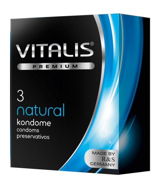 Классические презервативы VITALIS PREMIUM natural - 3 шт. - Vitalis - купить с доставкой в Челябинске