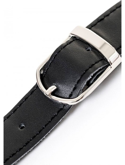 Кляп-крючок на чёрном кожаном ремешке - ToyFa - купить с доставкой в Челябинске