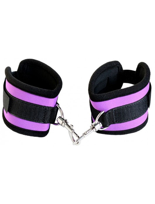 Наручники из неопрена фиолетового цвета - ToyFa - купить с доставкой в Челябинске