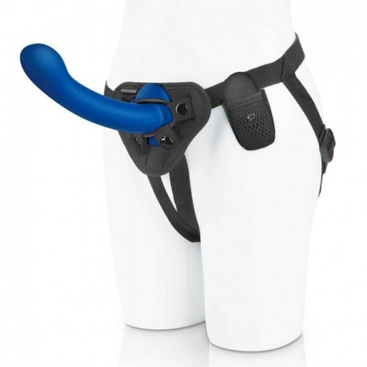 Синяя насадка Remote Control P-Spot G-Spot с черными трусиками - 20 см. - Pegasus - купить с доставкой в Челябинске