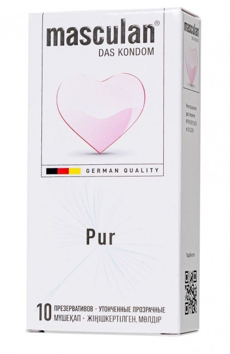 Супертонкие презервативы Masculan Pur - 10 шт. - Masculan - купить с доставкой в Челябинске