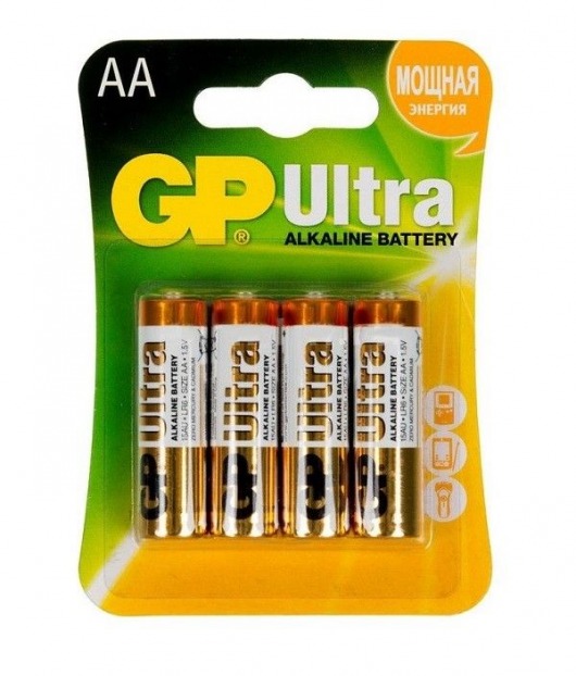 Батарейки алкалиновые GP Ultra Alkaline AA/LR6 - 4 шт. - Элементы питания - купить с доставкой в Челябинске