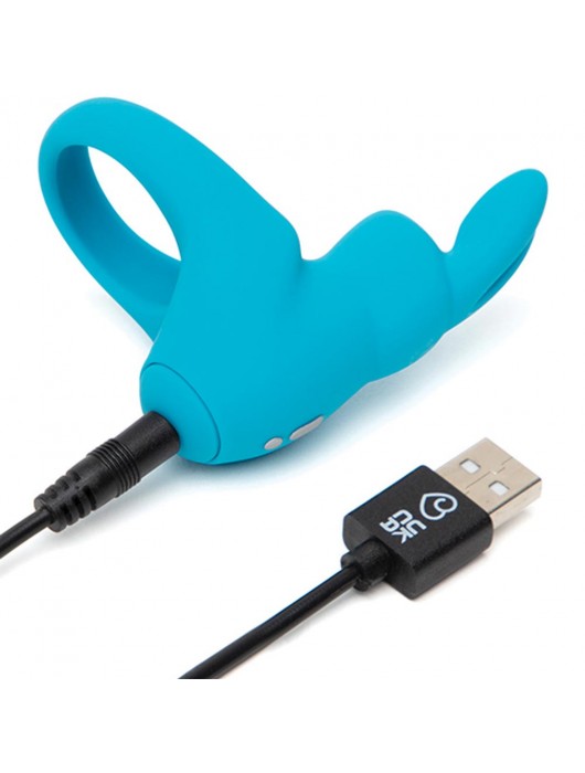 Голубое эрекционное виброкольцо Happy Rabbit Rechargeable Rabbit Cock Ring - Happy Rabbit - в Челябинске купить с доставкой