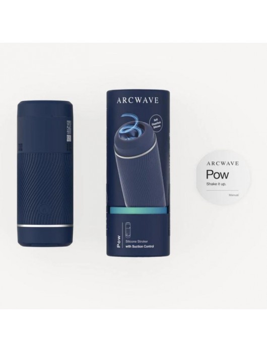 Синий мастурбатор с контролем всасывания Arcwave Pow Stroker - Arcwave - в Челябинске купить с доставкой