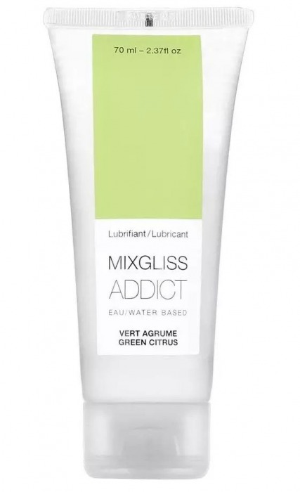 Смазка на водной основе Mixgliss Addict с ароматом цитруса - 70 мл. - Mixgliss - купить с доставкой в Челябинске
