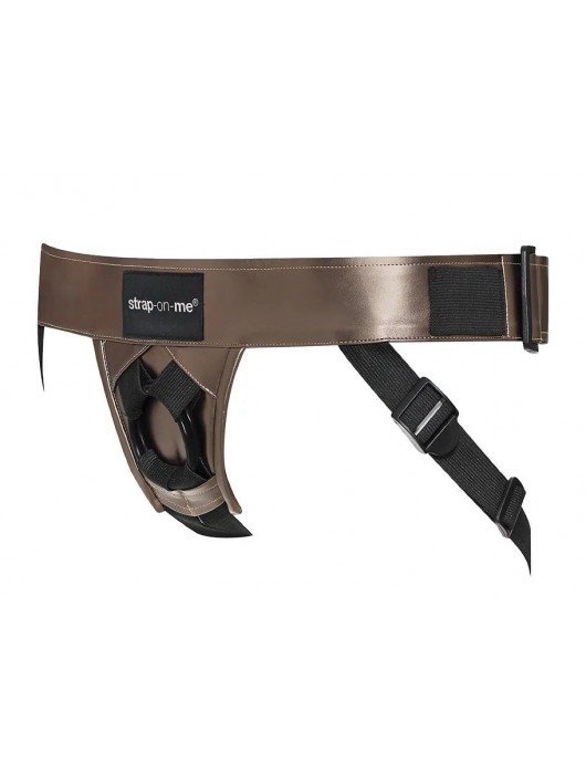 Бронзовый пояс для насадок Curious Harness - Strap-on-me - купить с доставкой в Челябинске