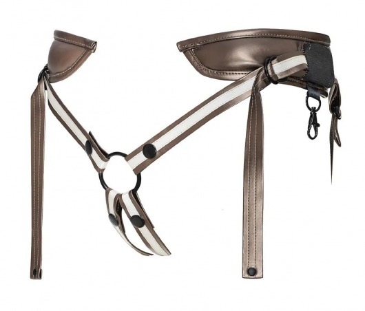 Бронзовый пояс для насадок Desirous Harness - Strap-on-me - купить с доставкой в Челябинске