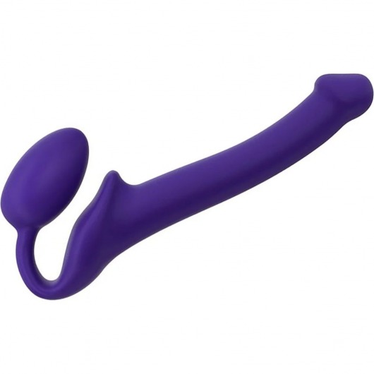 Фиолетовый безремневой страпон Silicone Bendable Strap-On - size S - Strap-on-me - купить с доставкой в Челябинске