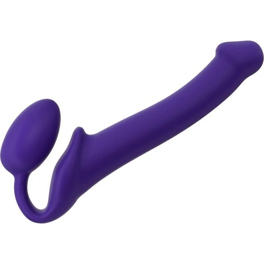 Фиолетовый безремневой страпон Silicone Bendable Strap-On - size M - Strap-on-me - купить с доставкой в Челябинске