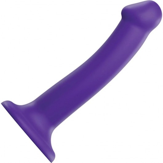 Фиолетовый фаллоимитатор-насадка Strap-On-Me Dildo Dual Density size M - 18 см. - Strap-on-me - купить с доставкой в Челябинске