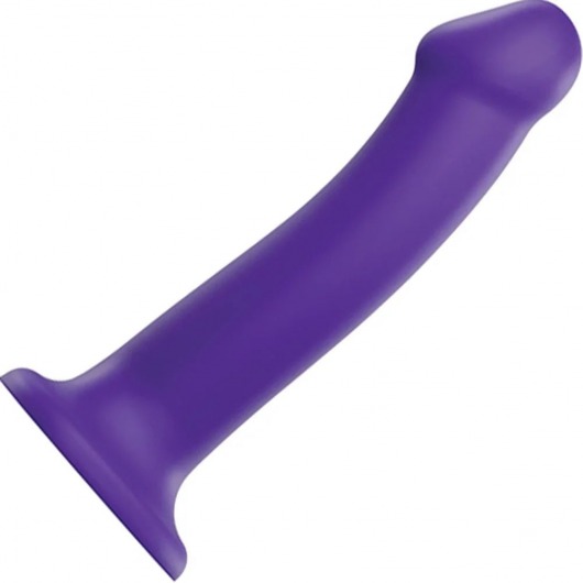 Фиолетовый фаллоимитатор-насадка Strap-On-Me Dildo Dual Density size L - 19 см. - Strap-on-me - купить с доставкой в Челябинске