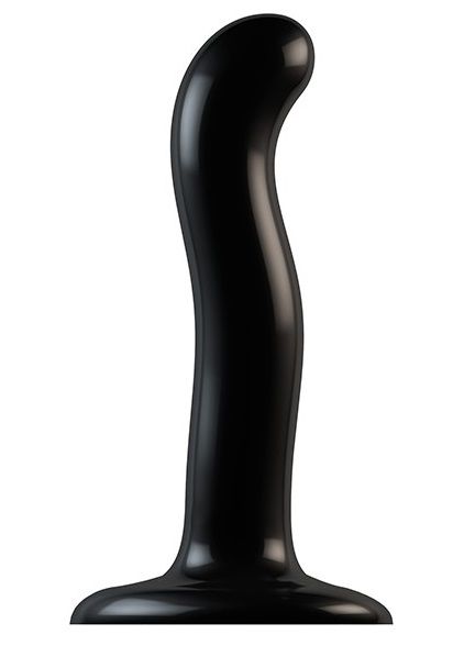 Черный фаллоимитатор-насадка Strap-On-Me P G spot Dildo size S - 16,4 см. - Strap-on-me - купить с доставкой в Челябинске