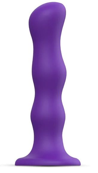 Фиолетовая насадка Strap-On-Me Dildo Geisha Balls size XL - Strap-on-me - купить с доставкой в Челябинске