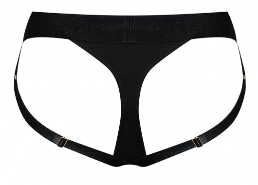 Черные трусики для насадок Heroine Lingerie Harness - size M - Strap-on-me - купить с доставкой в Челябинске