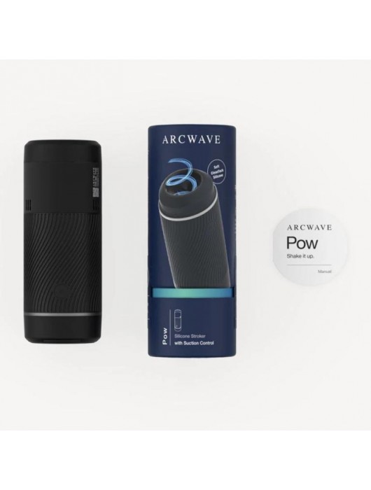 Черный мастурбатор с контролем всасывания Arcwave Pow Stroker - Arcwave - в Челябинске купить с доставкой