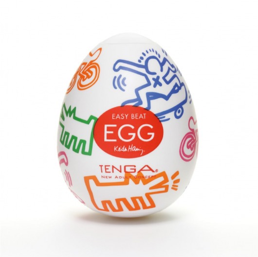 Мастурбатор-яйцо Keith Haring EGG STREET - Tenga - в Челябинске купить с доставкой