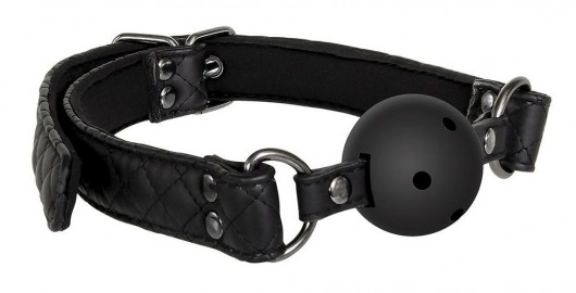 Черный кляп-шарик BALL GAG DIAMOND - Dream Toys - купить с доставкой в Челябинске